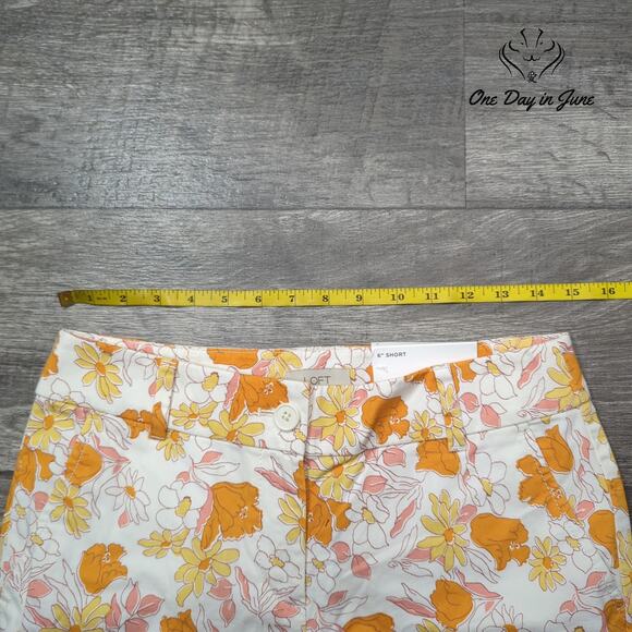 Loft 6" Mid Rise Shorts Size 0 - Picture 3 of 7
